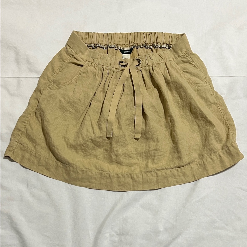 J. Crew Tan Linen Skirt